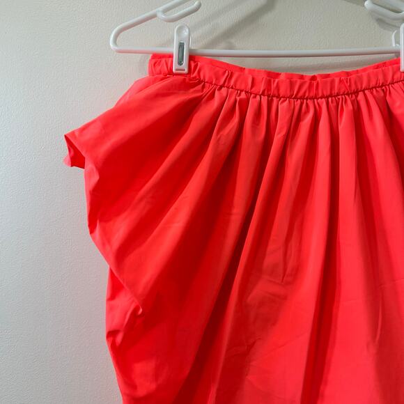 Marc by Marc Jacobs Women Size 2 Ellsworth Draped Taffeta Pencil Lava Pink Skirt - Picture 2 of 7